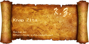 Knap Zita névjegykártya